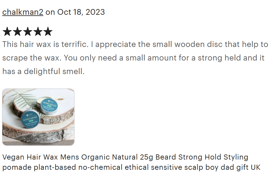 Vegan Styling Wax for Hair & Beard - 100% Natural