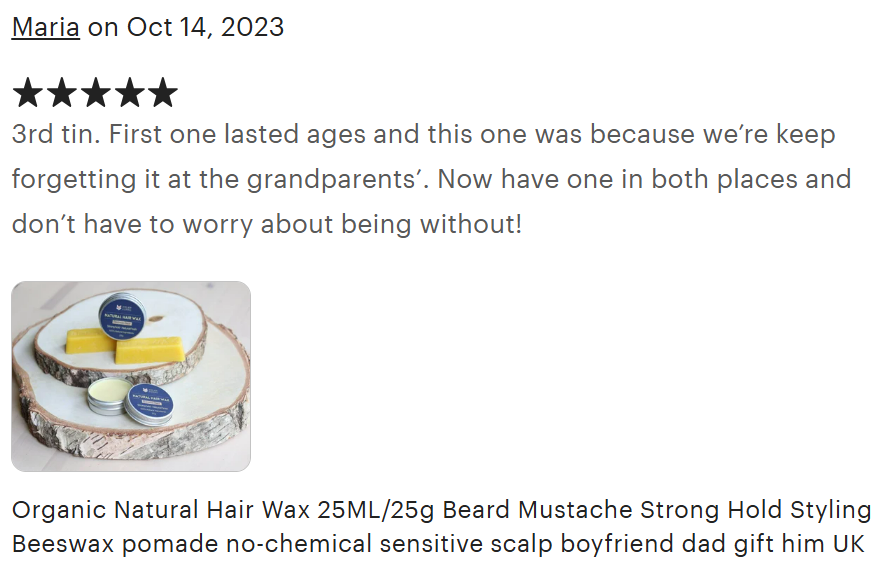 Natural Hair & Beard Wax Beeswax