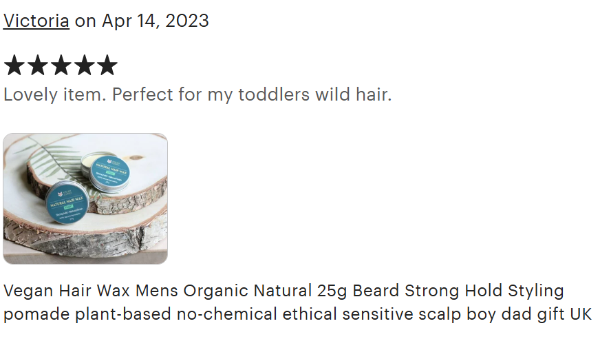 Vegan Styling Wax for Hair & Beard - 100% Natural