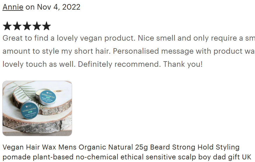 Vegan Styling Wax for Hair & Beard - 100% Natural