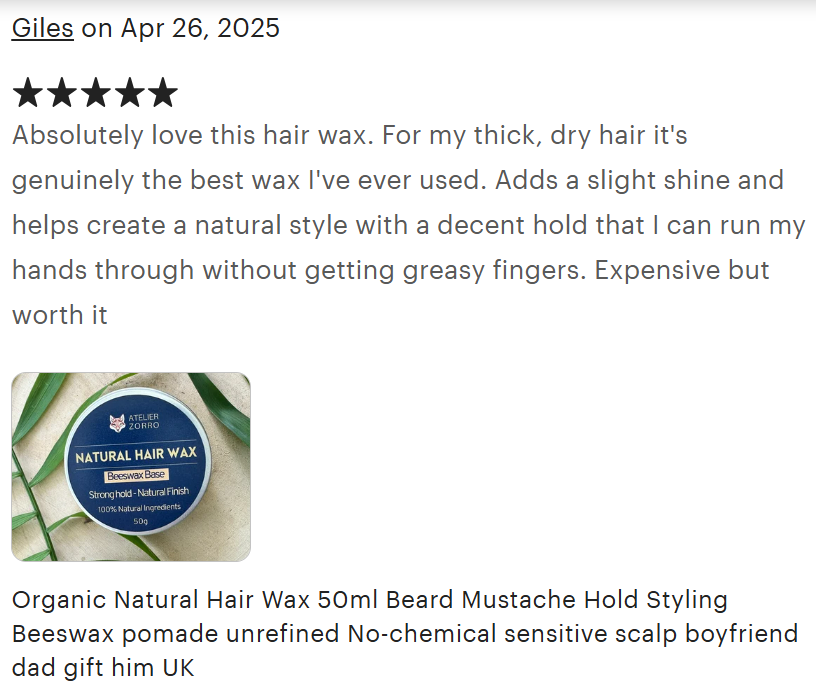 Natural Hair & Beard Wax Beeswax