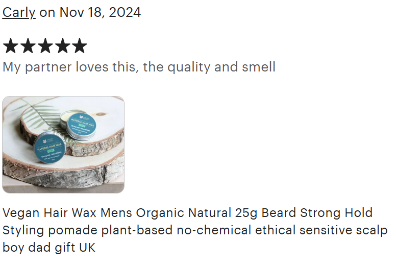 Vegan Styling Wax for Hair & Beard - 100% Natural